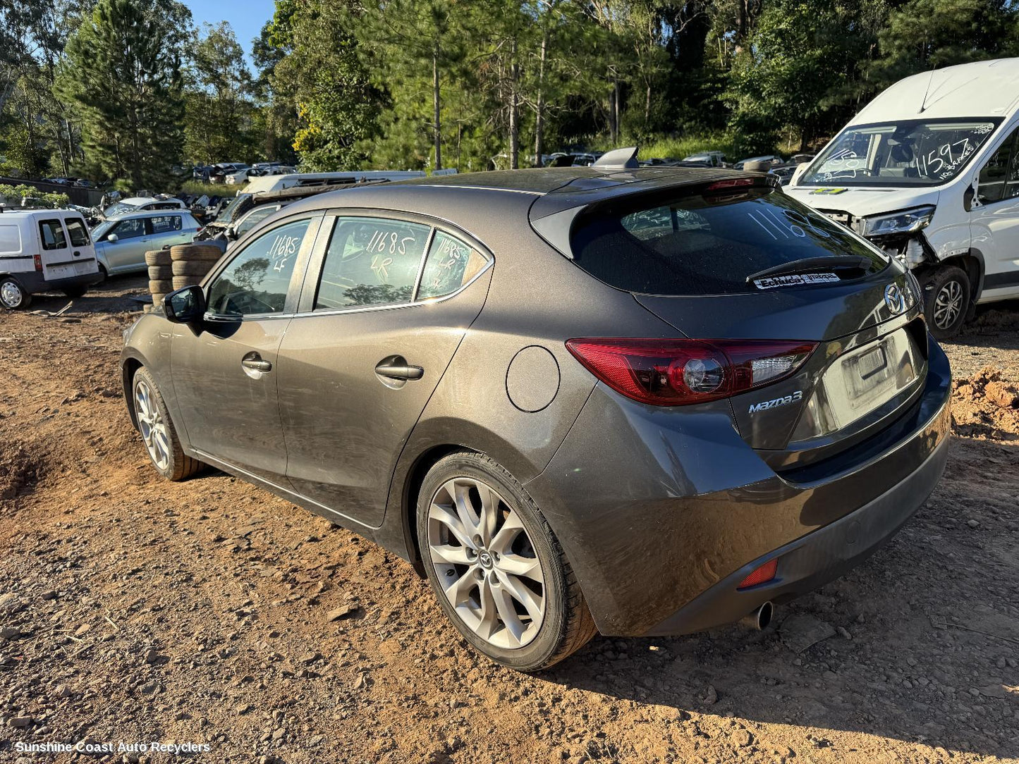 2013 Mazda 3 Right Rear 1 4 Door Glass