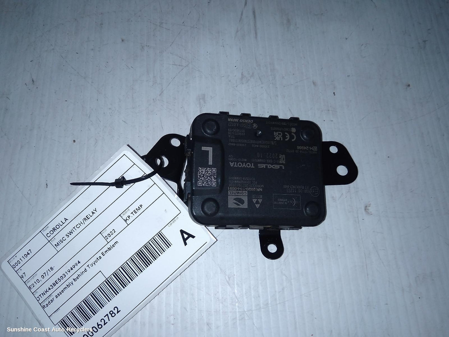 2022 Toyota Corolla Misc Switch Relay