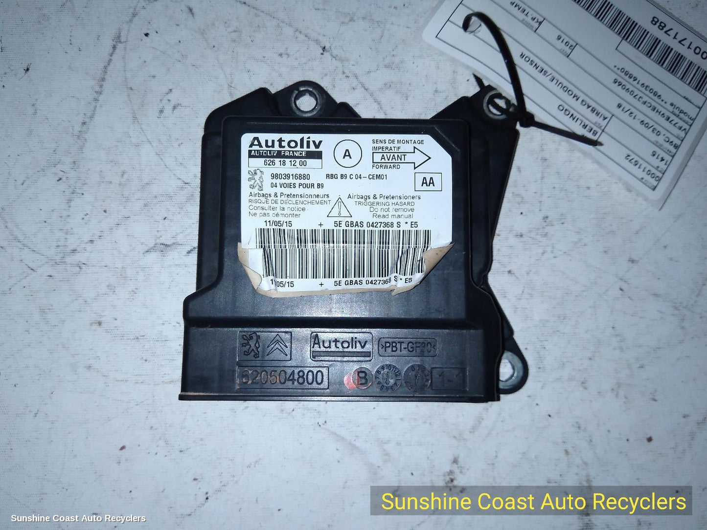 2015 Citroen Berlingo Airbag Module Sensor