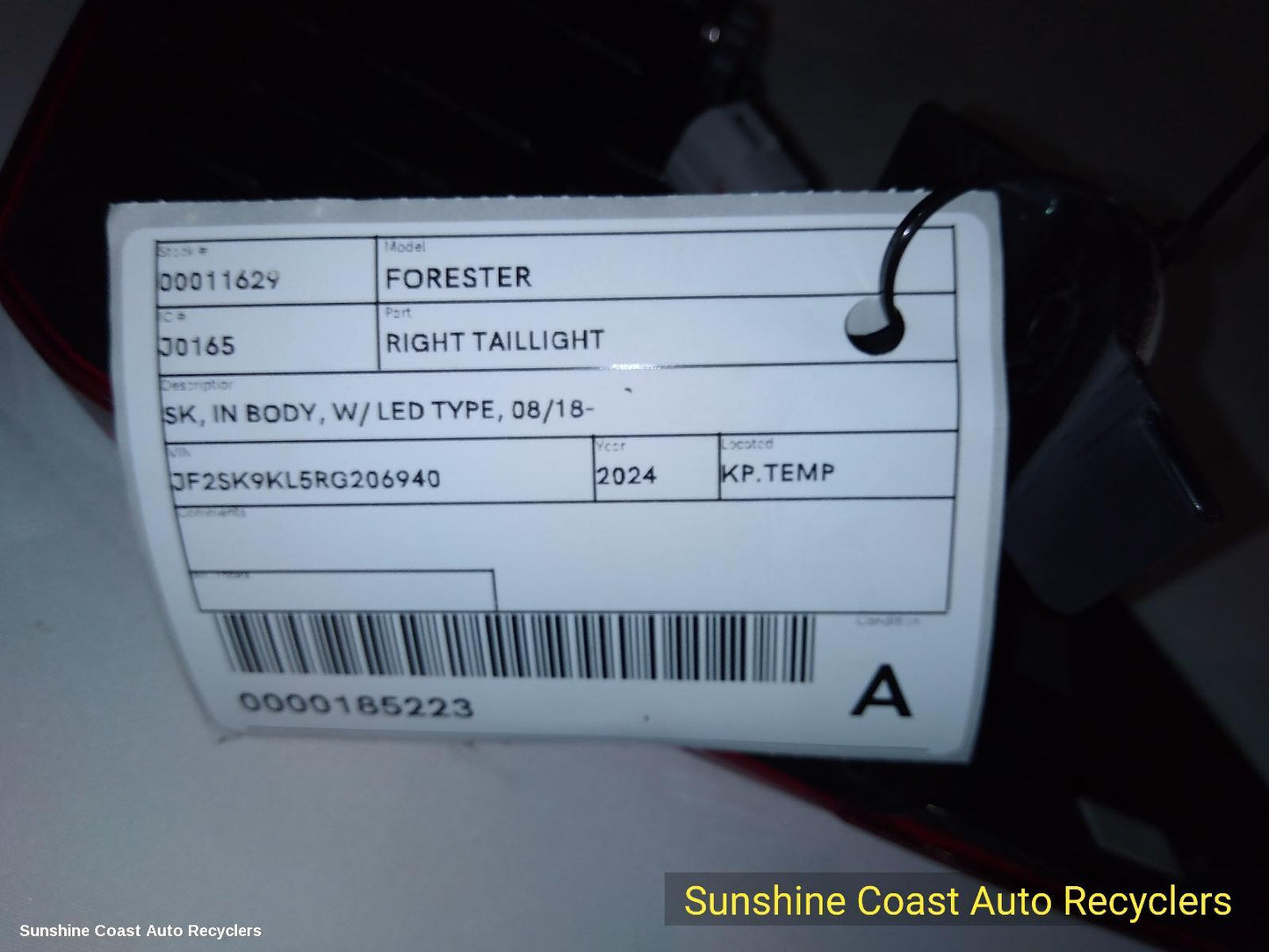 2024 Subaru Forester Right Taillight