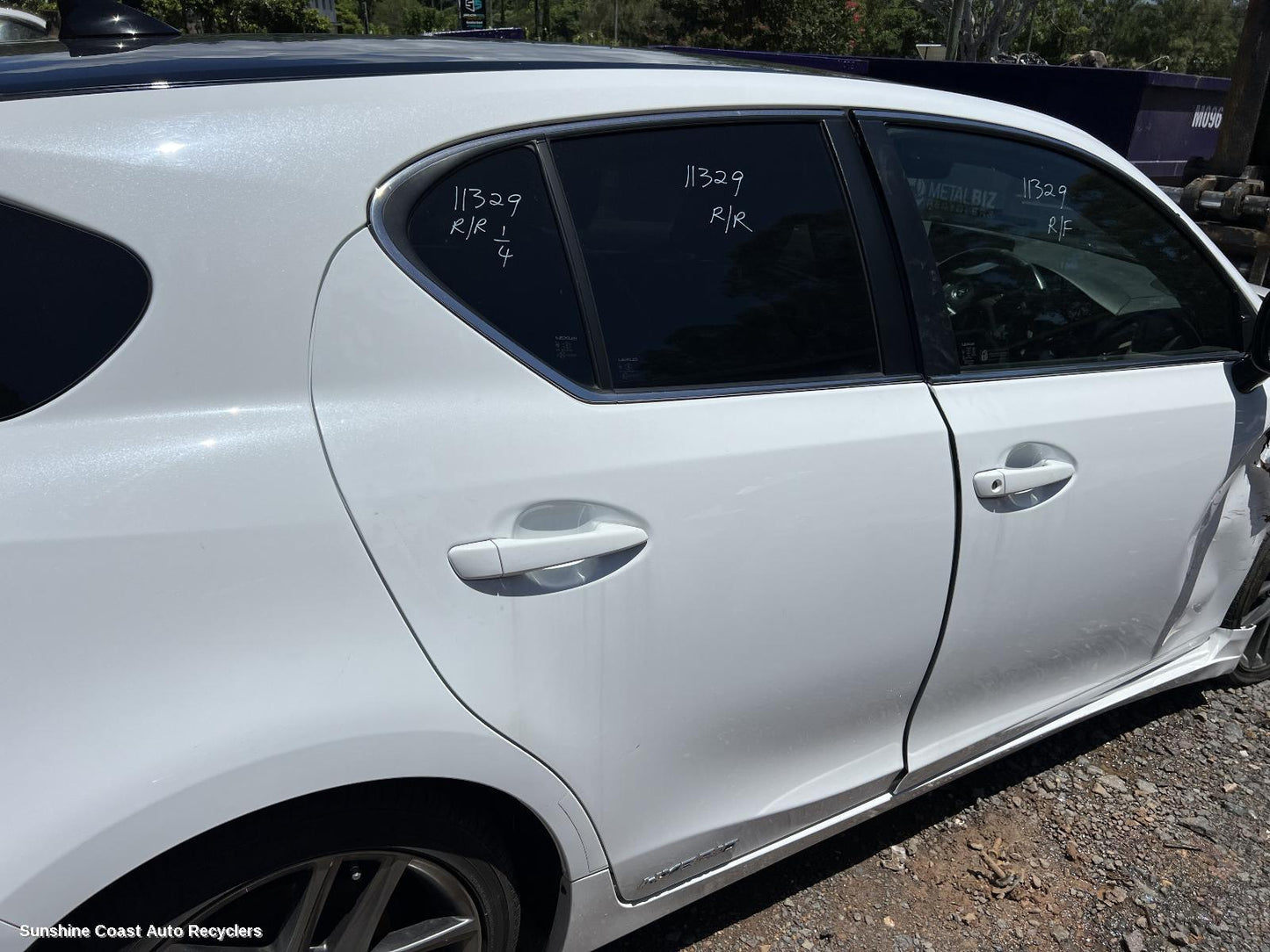 2018 Lexus Ct200h Right Rear Door Sliding