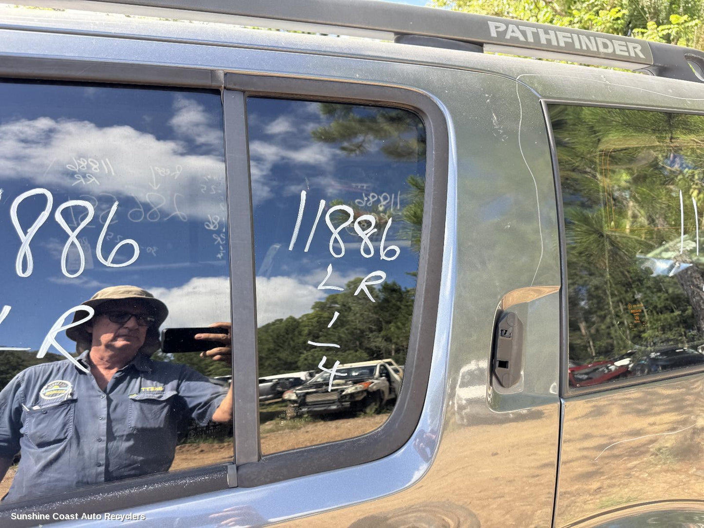 2012 Nissan Pathfinder Left Rear 1 4 Door Glass