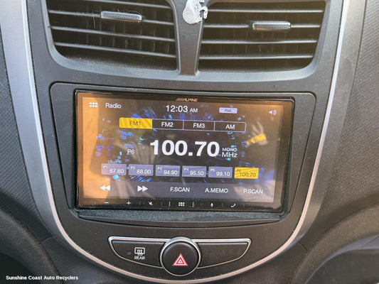 2014 Hyundai Accent Radio Cd Dvd Sat Tv