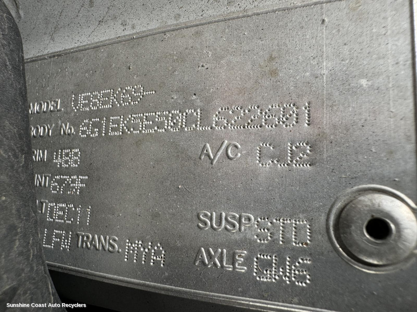 2011 Holden Commodore Engine