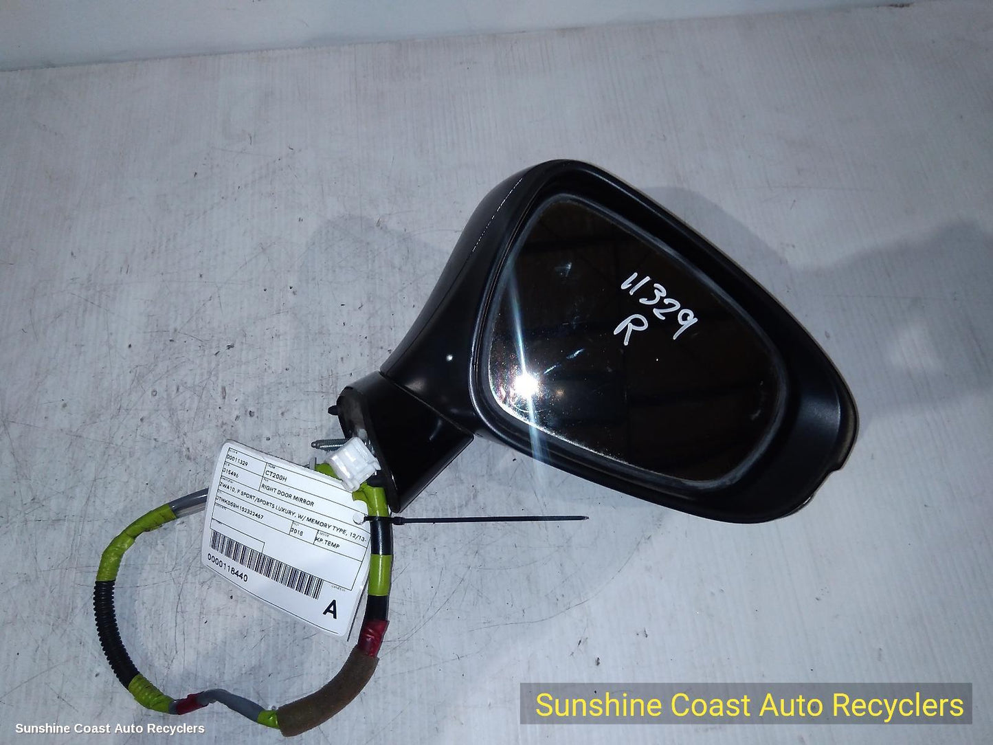 2018 Lexus Ct200h Right Door Mirror