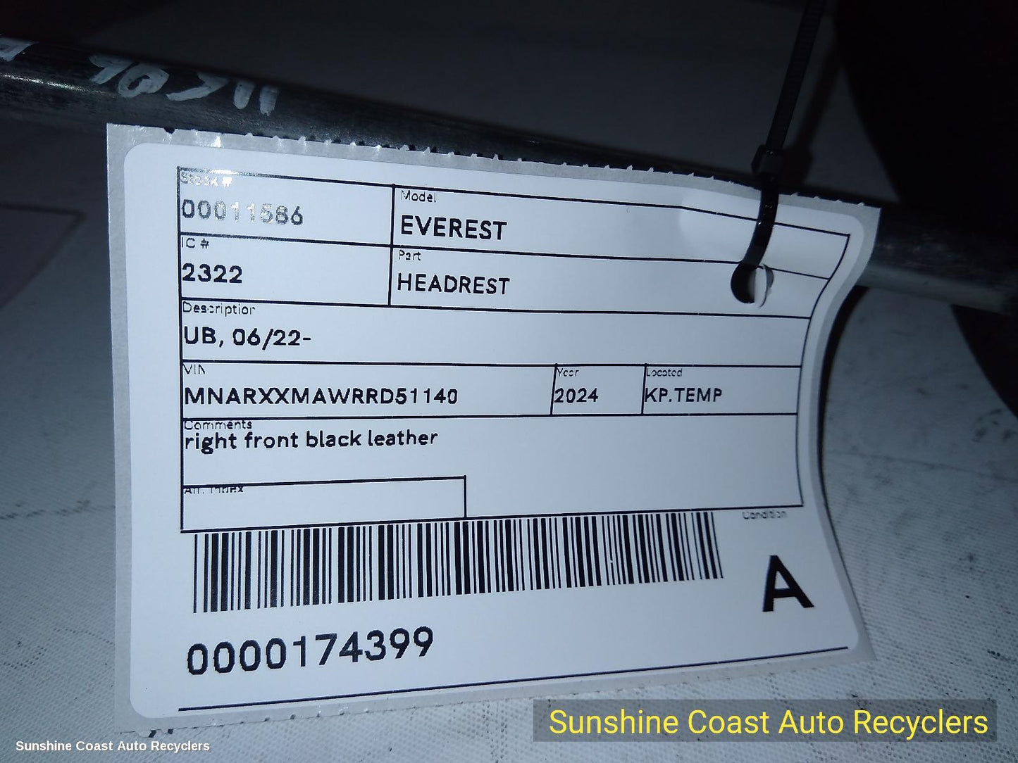 2024 Ford Everest Headrest