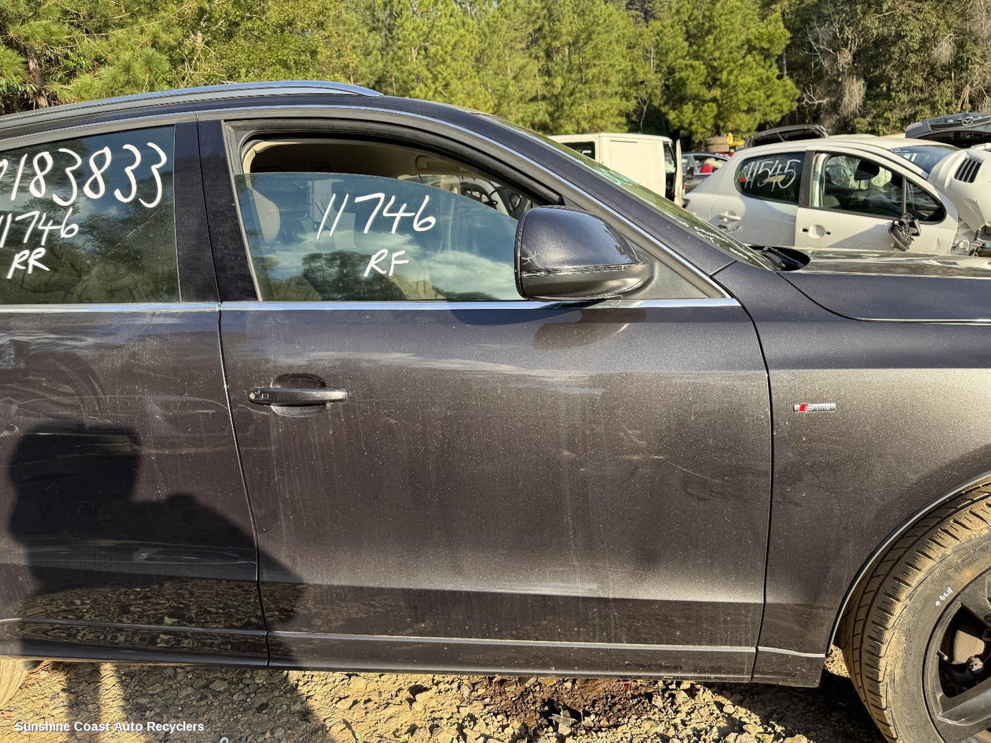 2011 Audi Q5 Right Front Door Window