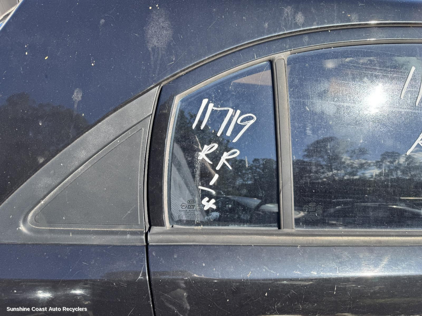 2010 Kia Rio Right Rear 1 4 Door Glass