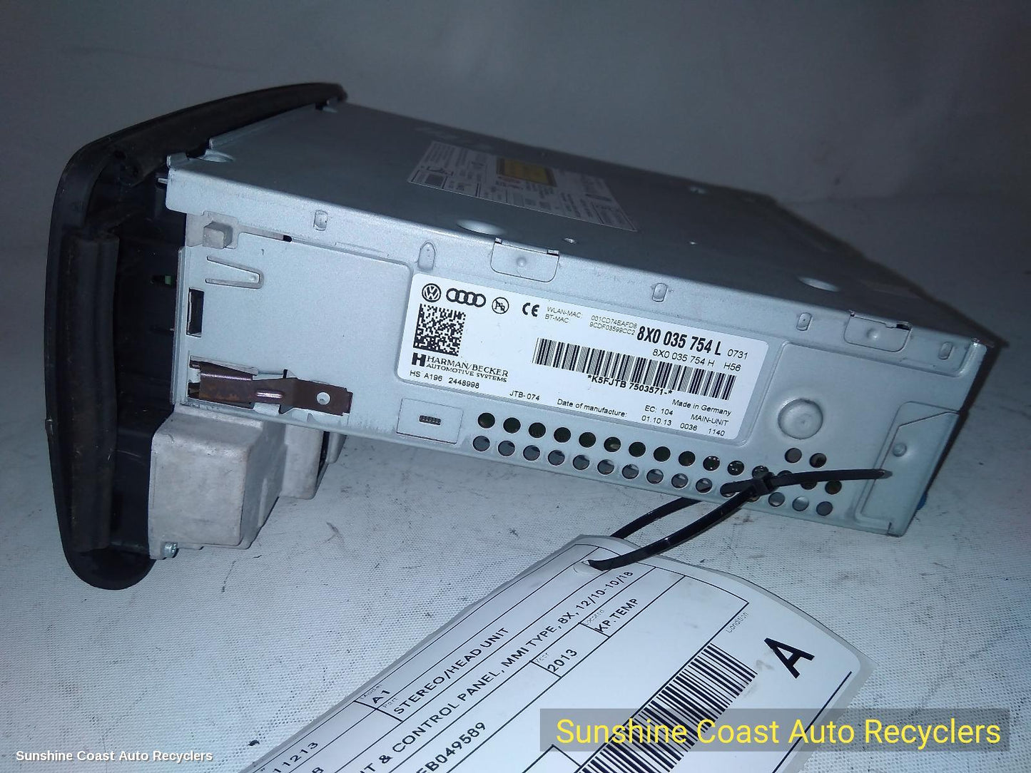 2013 Audi A1 Radio Cd Dvd Sat Tv