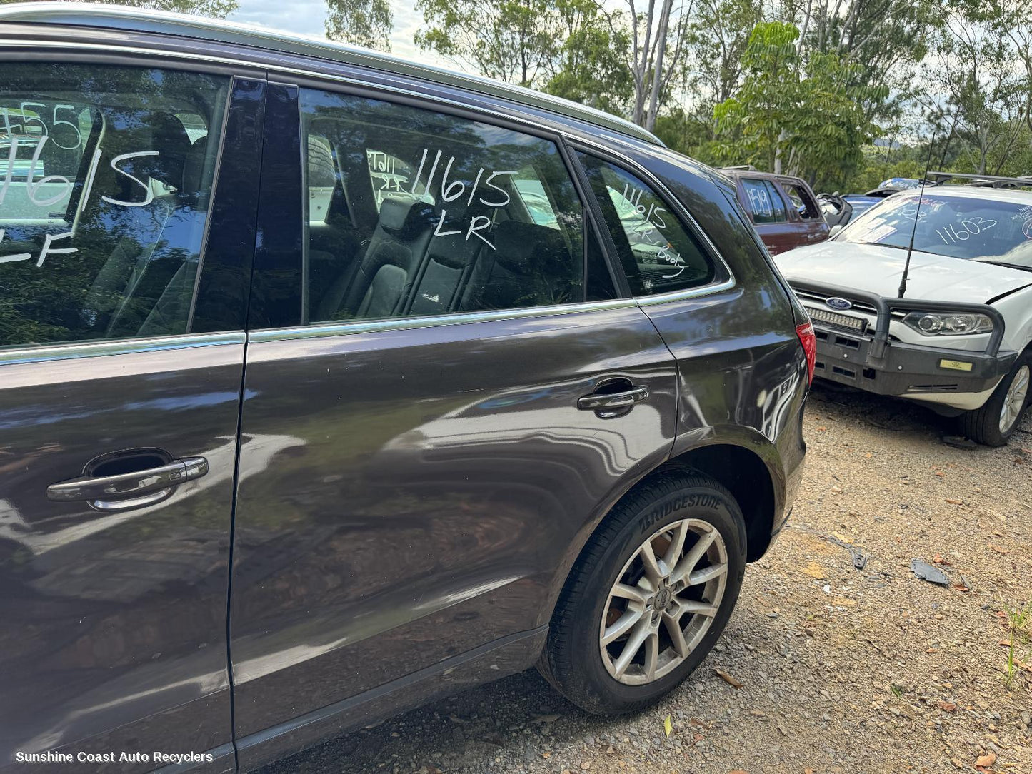 2011 Audi Q5 Left Rear Door Window