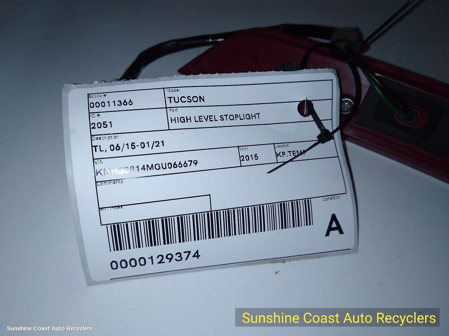 2015 Hyundai Tucson High Level Stoplight