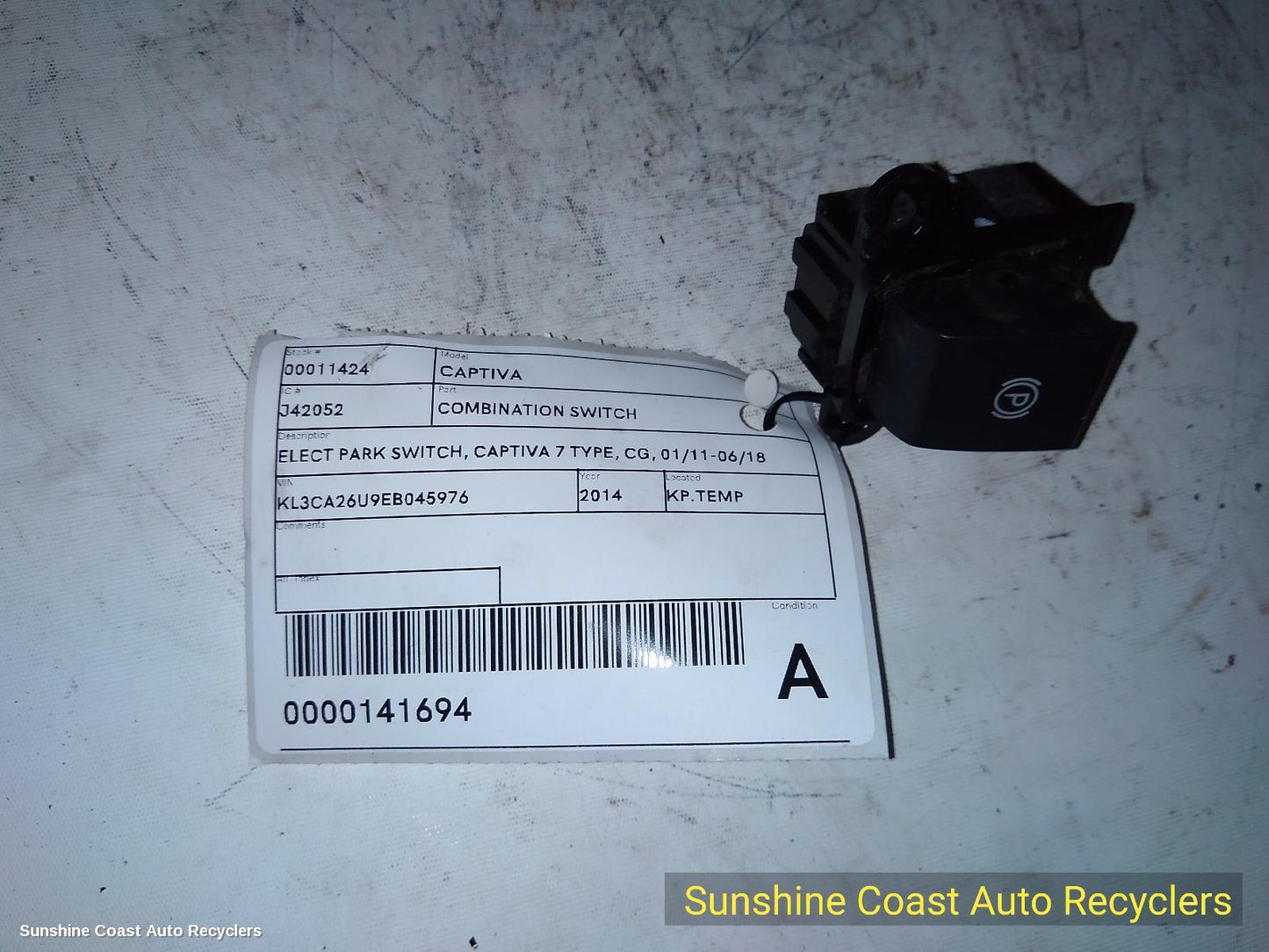 2014 Holden Captiva Combination Switch