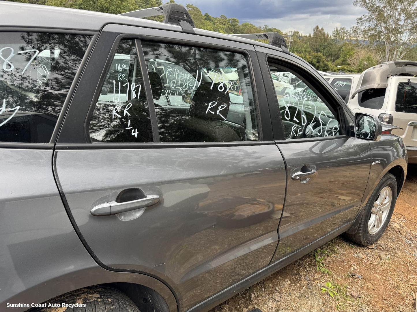 2011 Hyundai Santa Fe Right Rear 1 4 Door Glass