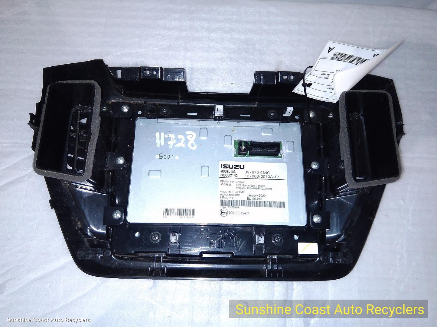 2022 Isuzu Dmax Radio Cd Dvd Sat Tv
