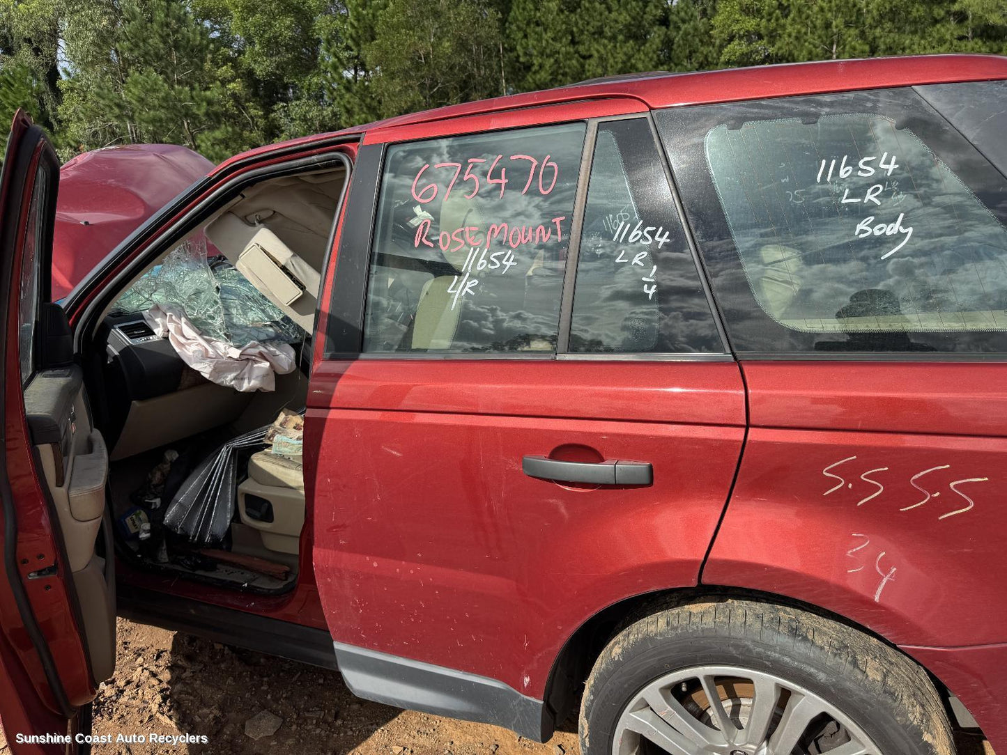 2011 Land Rover Rangerover Sport Left Rear 1 4 Door Glass