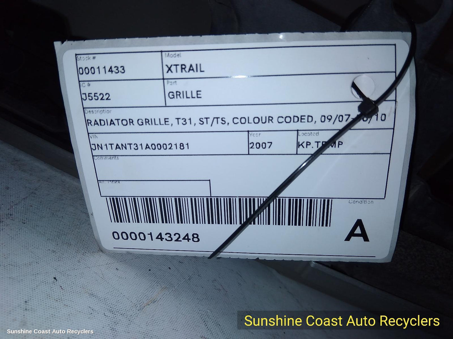 2007 Nissan Xtrail Grille