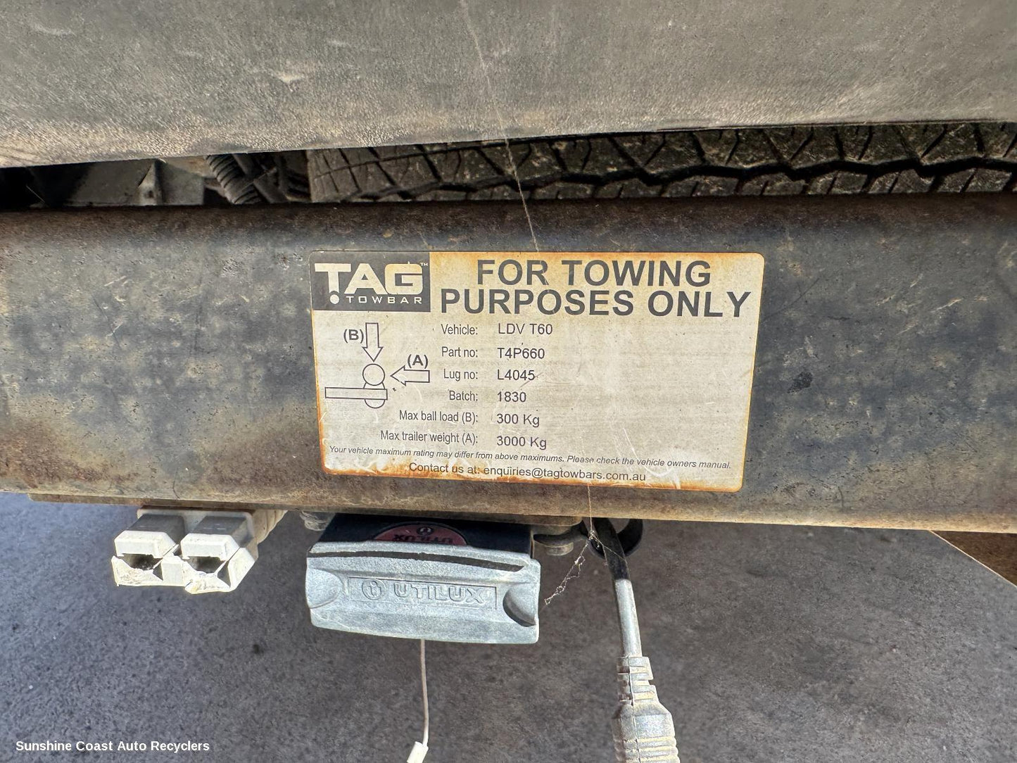 2018 Ldv T60 Towbar