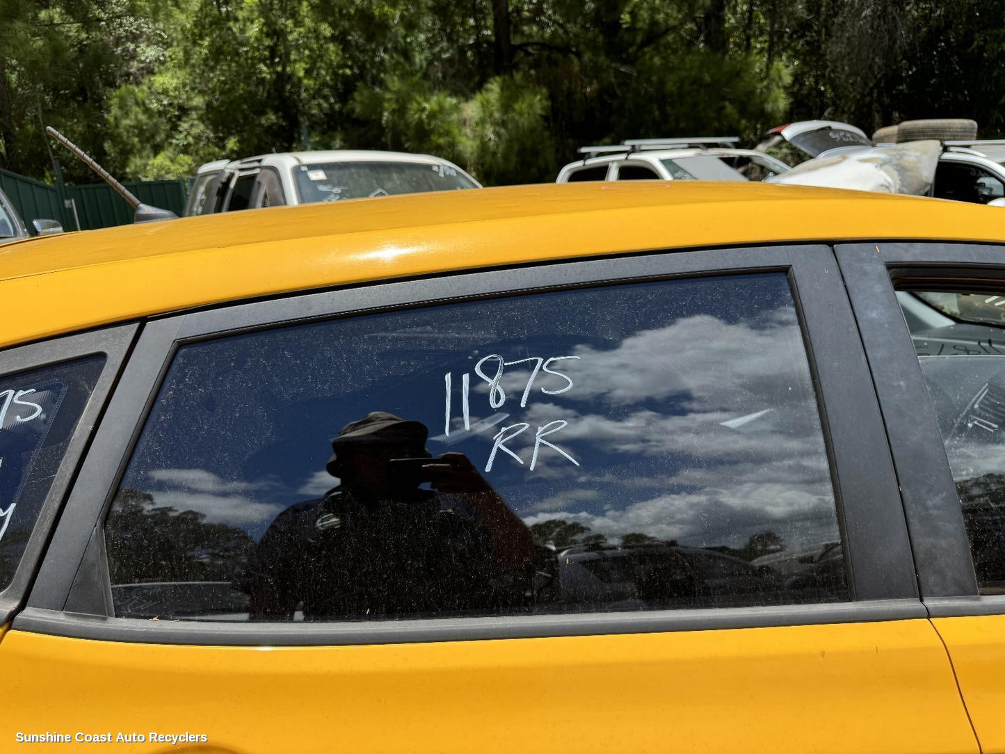 2015 Hyundai Accent Right Rear Door Window