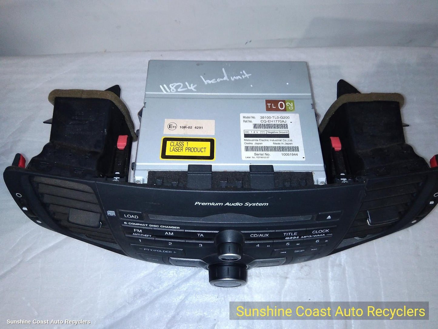 2010 Honda Accord Radio Cd Dvd Sat Tv