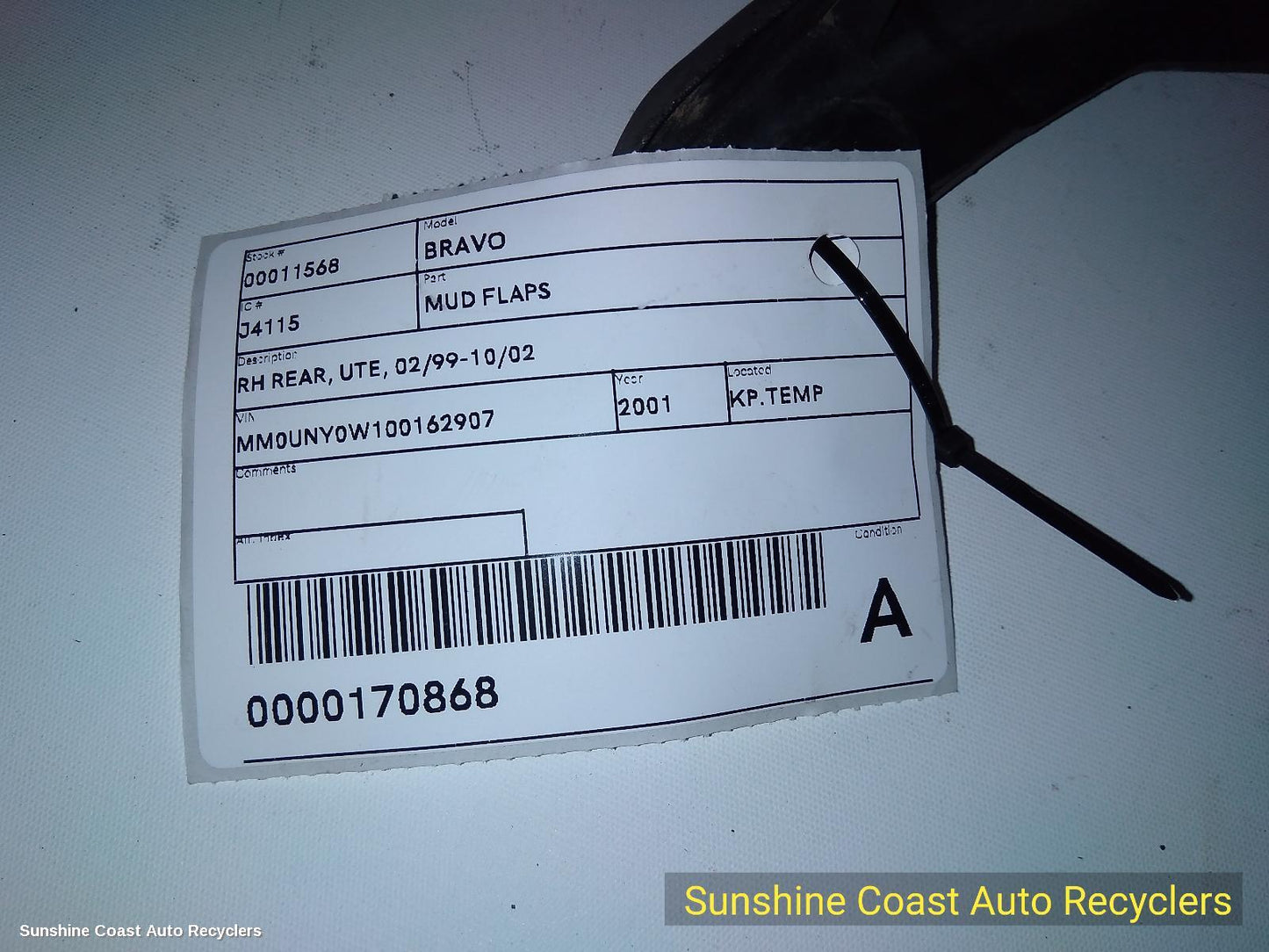 2001 Mazda Bravo Mud Flaps