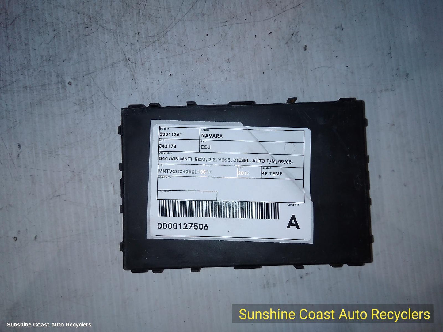 2010 Nissan Navara Ecu