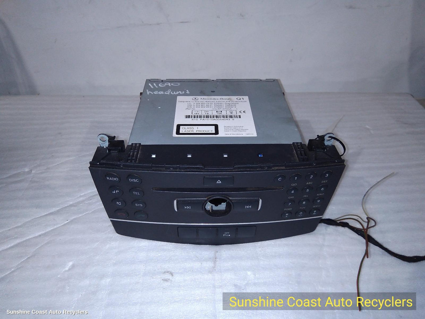 2010 Mercedes C Class Radio Cd Dvd Sat Tv