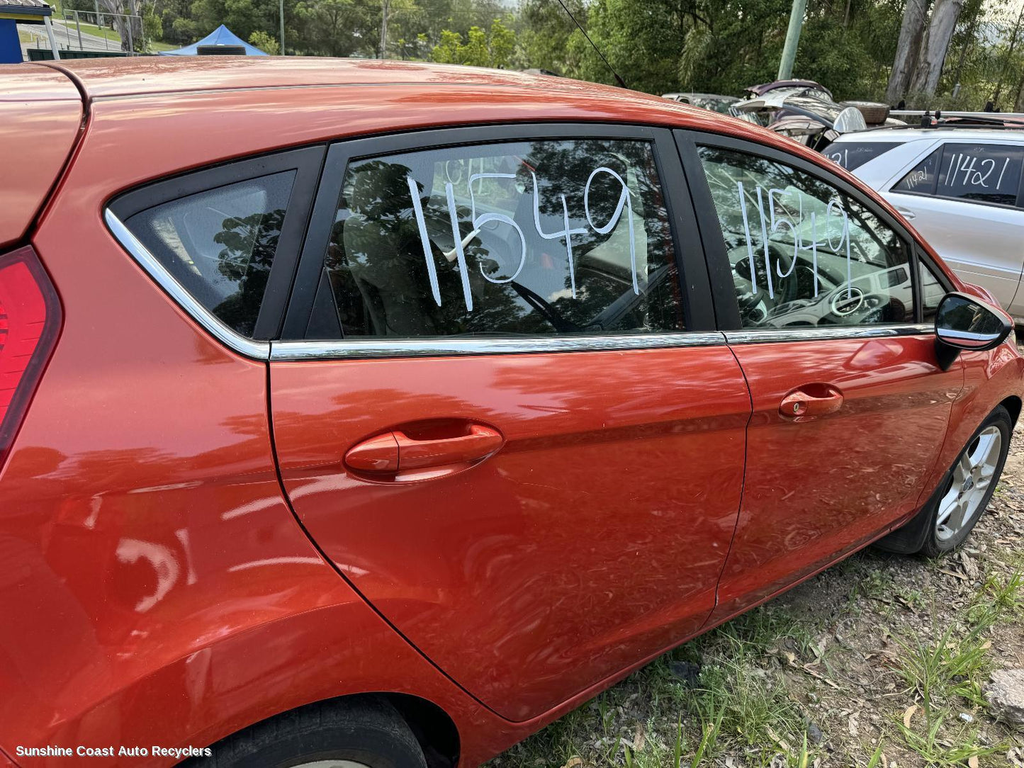 2012 Ford Fiesta Right Rear Door Sliding