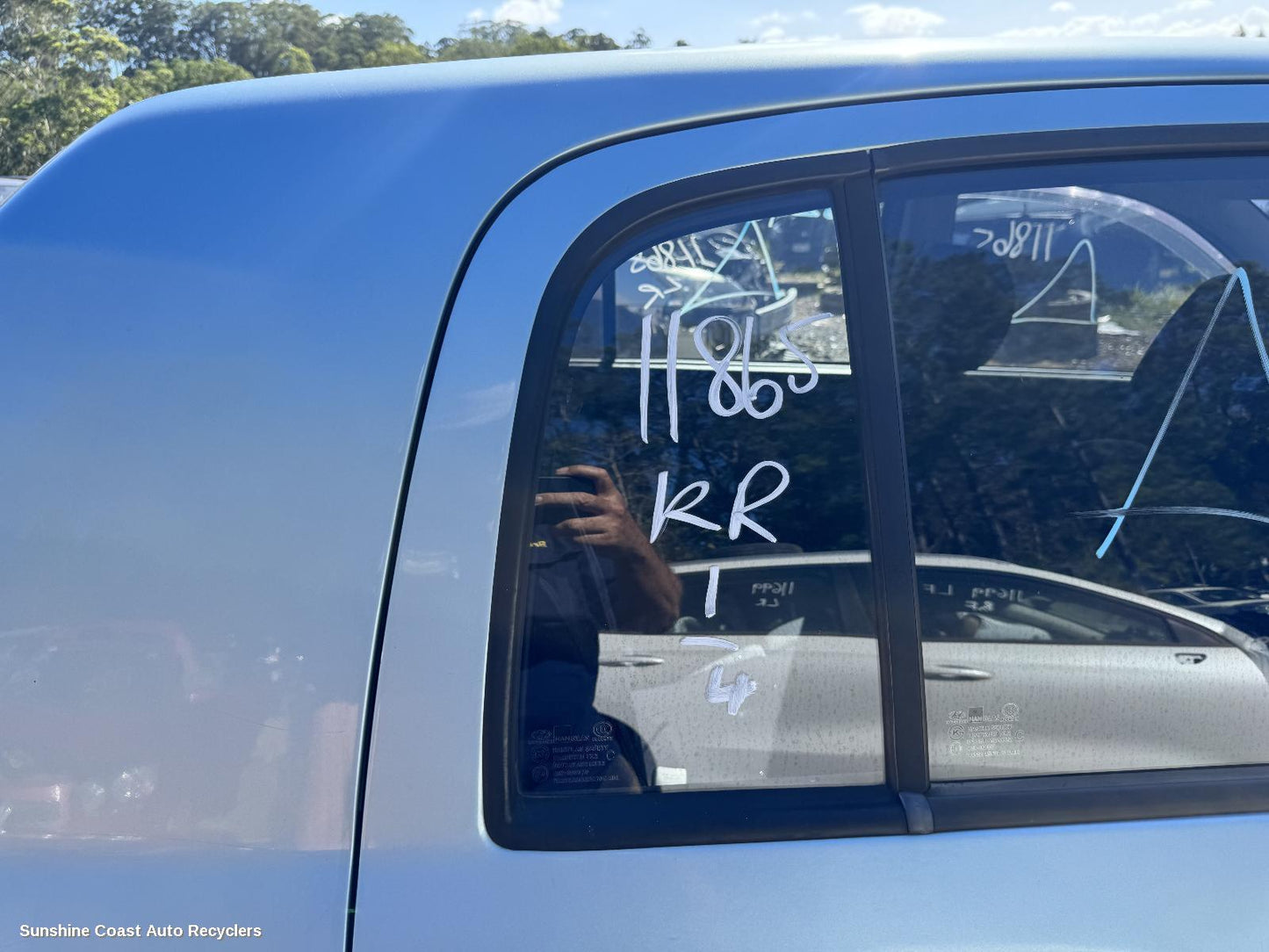 2010 Hyundai Getz Right Rear 1 4 Door Glass