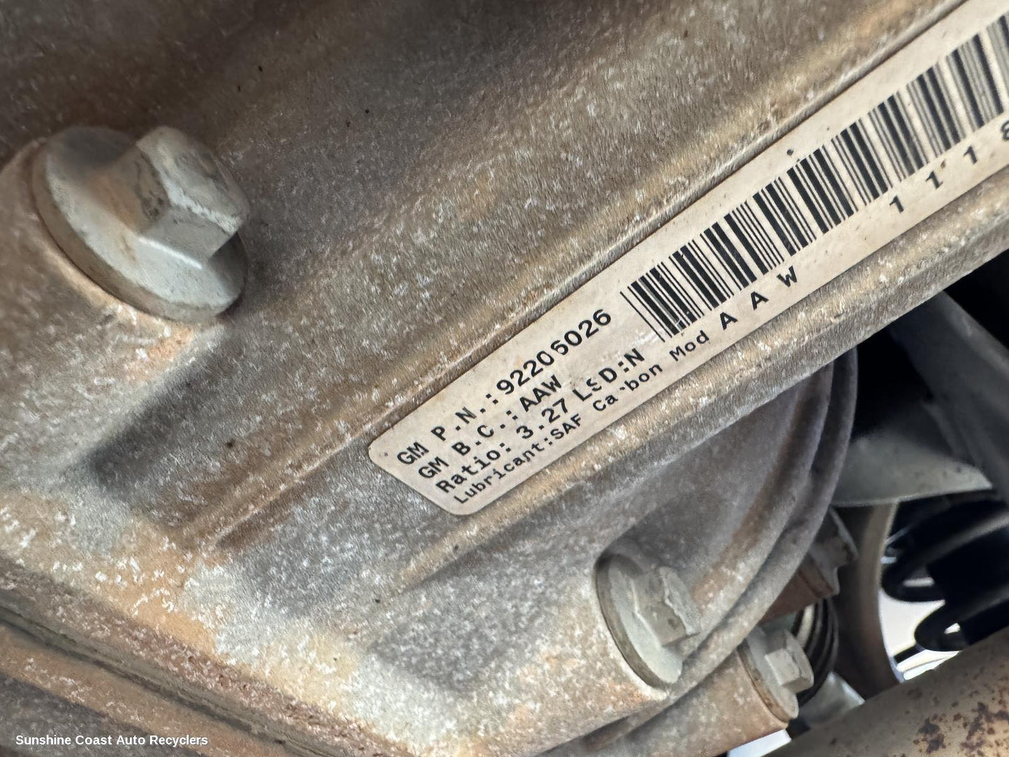 2011 Holden Commodore Differential Centre
