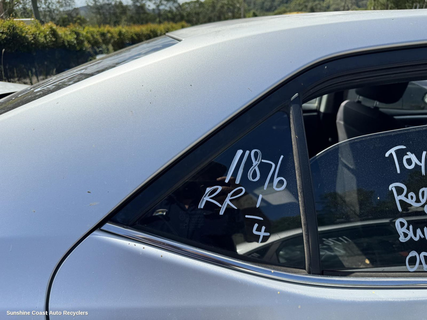 2013 Toyota Corolla Right Rear 1 4 Door Glass