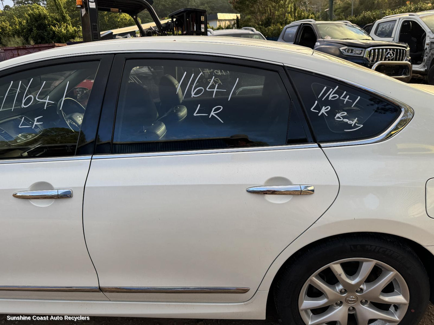 2011 Nissan Maxima Left Rear Door Window
