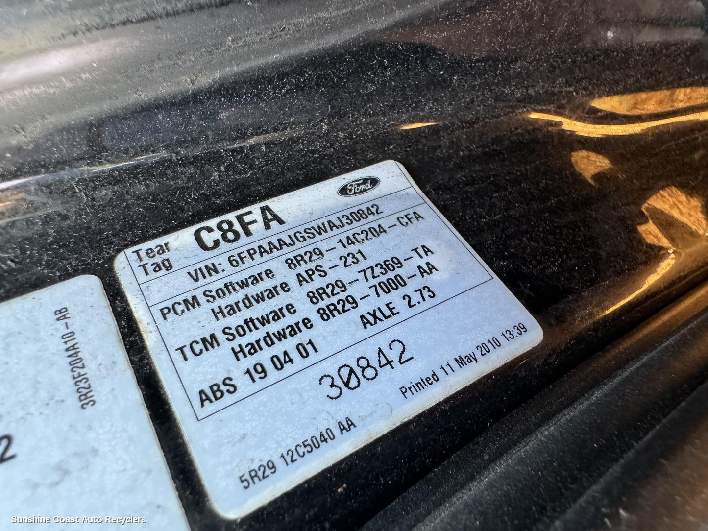 2010 Ford Falcon Differential Centre